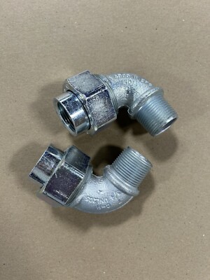 Box of 10 UNL205 Crouse-Hinds Explosion Proof 3/4'' Conduit Elbow Union 90°