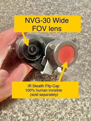 NVG-30 1X wide lens only:  72° FOV vs 25° oem FOV