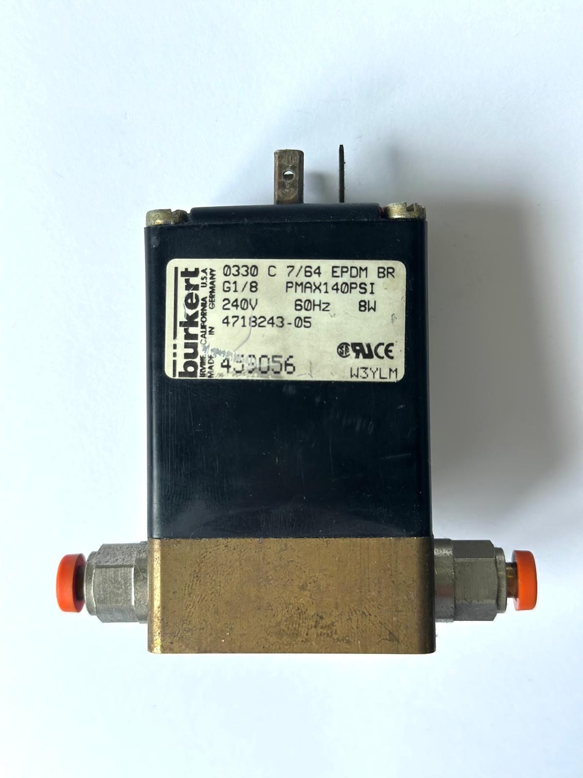 Burkert Solenoid Washer Drain Valve 240V 60Hz for Wascomat (4718243-05)