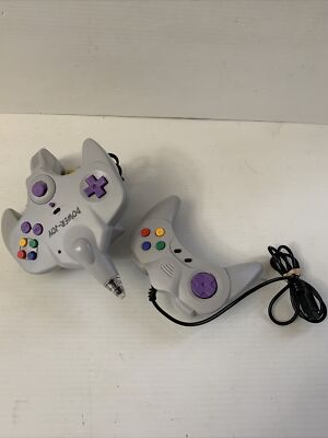 Original Vintage Power Joy Video 2 Game Controllers in Gray