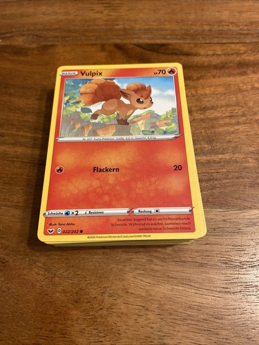 50x Pokemon Karten (ohne Energiekarten) Schwert Schild SWSH 1 BOOSTERFRISCH