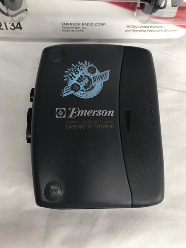 Emerson Personal Stereo Cassette Player Bass Boost Portable Walkman AC2134