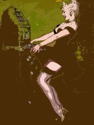 8928.Decoration Poster.Home room interior decor art.Retro Pinup.Sexy green win