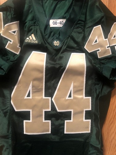 Notre Dame Football 2008 Team Issued Green Jersey #44 Asaph Schwapp
