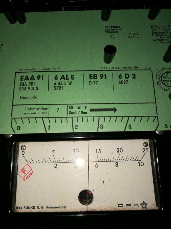 Siemens E91aa E-RÃ¶Hre Tube Valve Auf Funke W19 GeprÃ¼Ft Nos Bl1576