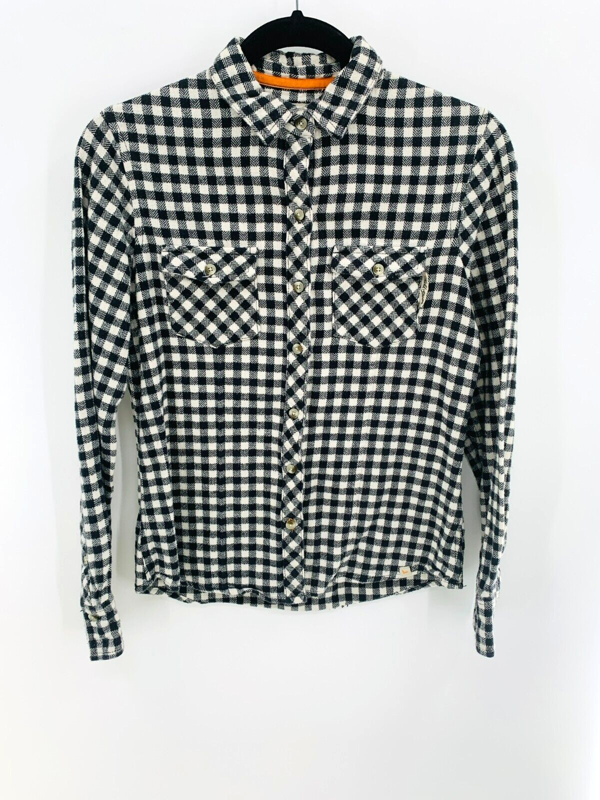 Field and Stream Women's Flannel Shirt SZ S Color Black/White