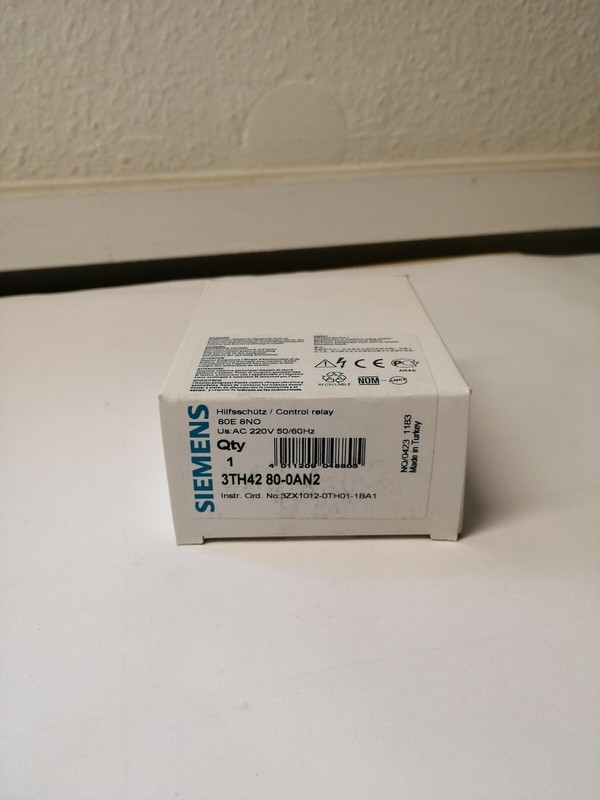 Siemens HilfsschÃ¼Tz 3th4280-0an2, Spulenspannung 220vac  50/60 Hz