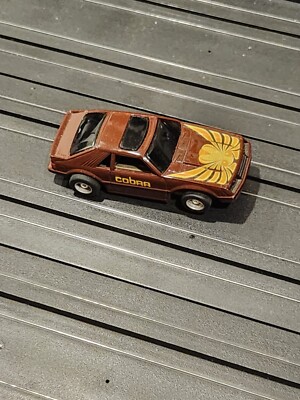 Vintage 1979 TYCO  Ford Mustang Cobra, Brown Slot Car