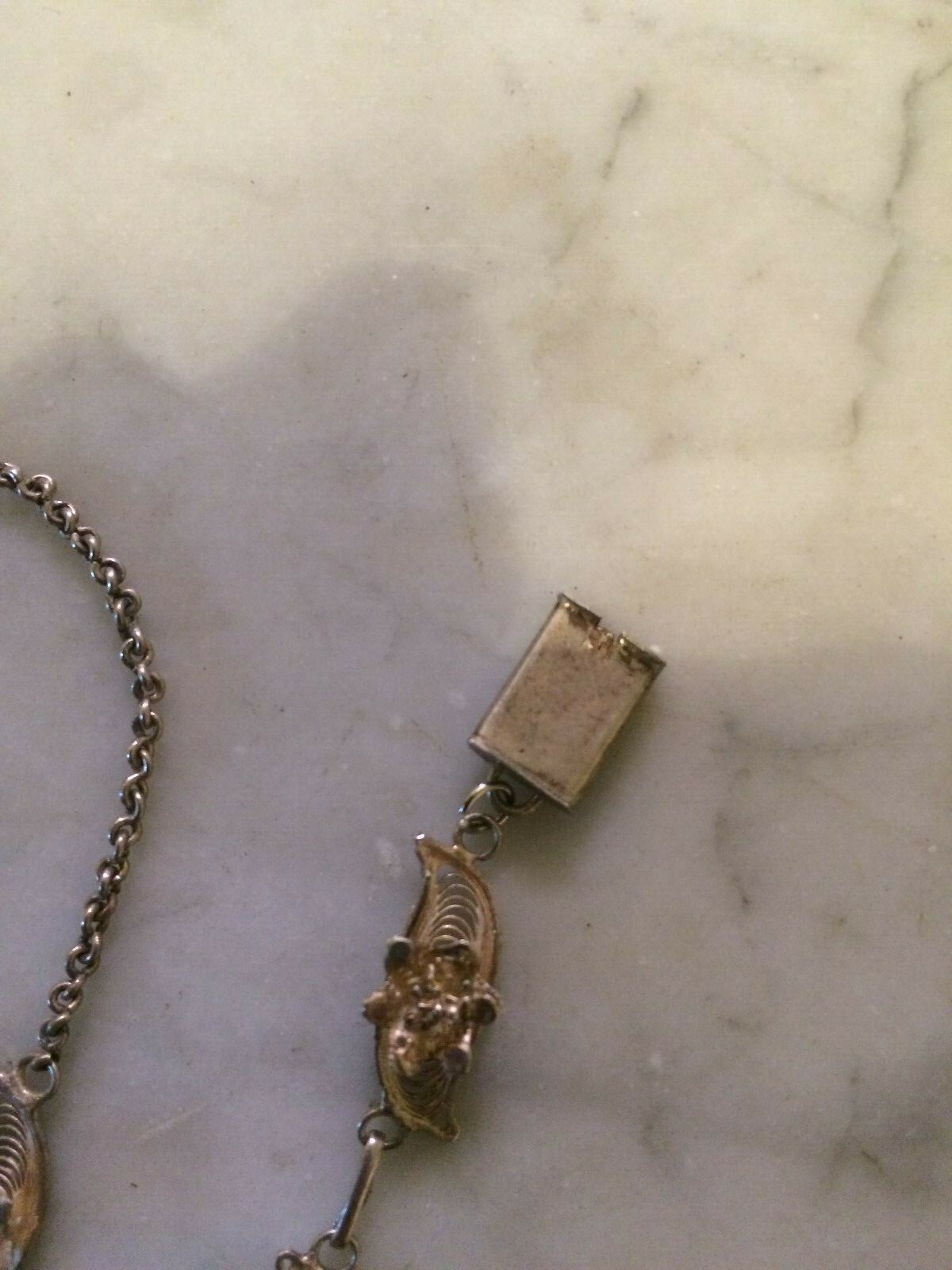 Vtg 1960 925 sterling silver roses leaves filigree mesh  bracelet necklace set