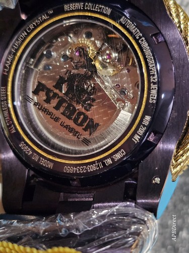 Pre-owned Invicta - King Python - Automatic Chronograph 32 Jewels - Reserve - Mens Watch