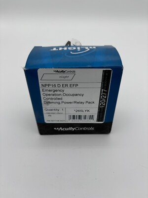 NEW Acuity Controls nLight NPP16 DS ER EFP, Dimming, Emergency Relay Pack