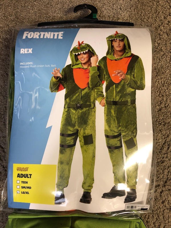 Fortnite Rex Spirit Halloween Costume Adult Size L Xl New Rex - fortnite rex spirit halloween costume adult size l xl new rex backpack bling