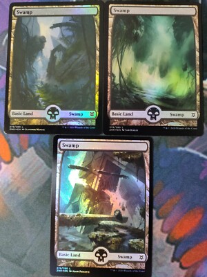 FOIL Full Art Swamp Complete Set of 3 | Zendikar Rising | % Off 2+* | NM | MTG