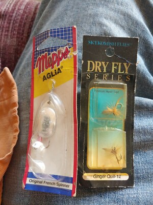 Mepps Aglia and Skykomish dry fly series ginger quill 12