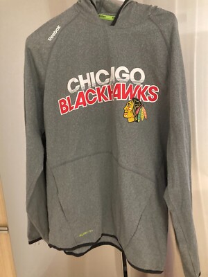 Chicago Blackhawks Reebok Center Ice collection long sleeve hoodie shirt Medium