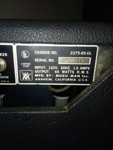 Ernie Ball Music man Amp 210 65 Sixtyfive 1978