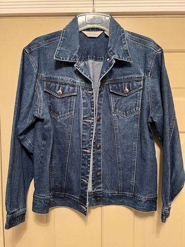 St. John's Bay Denim Jean Jacket Men's Large Metal Buttons