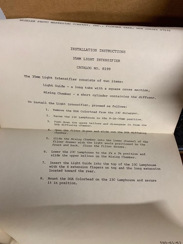 Beseler 35mm Light Multiplier #8199 For DGA