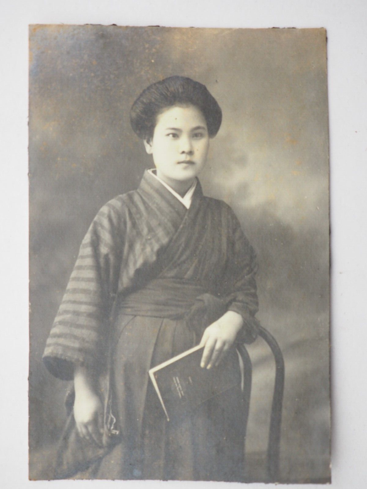 Antigue photo1910s-20s, Japanese Kimono Lady, Ey6572 | eBay