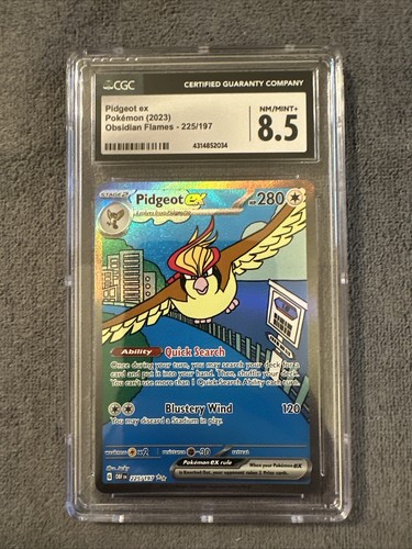 CGC 8.5 Pidgeot ex 225/197 Obsidian Flames Pokemon | eBay