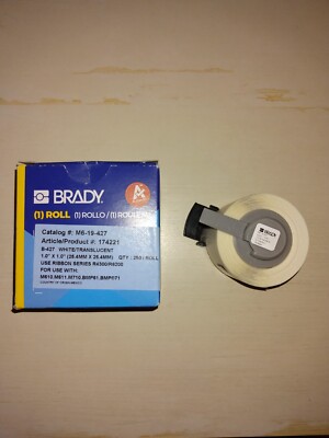 Brady Self Laminating Vinyl Wrap Around Labels Roll M6-19-427 Y5076936 174221