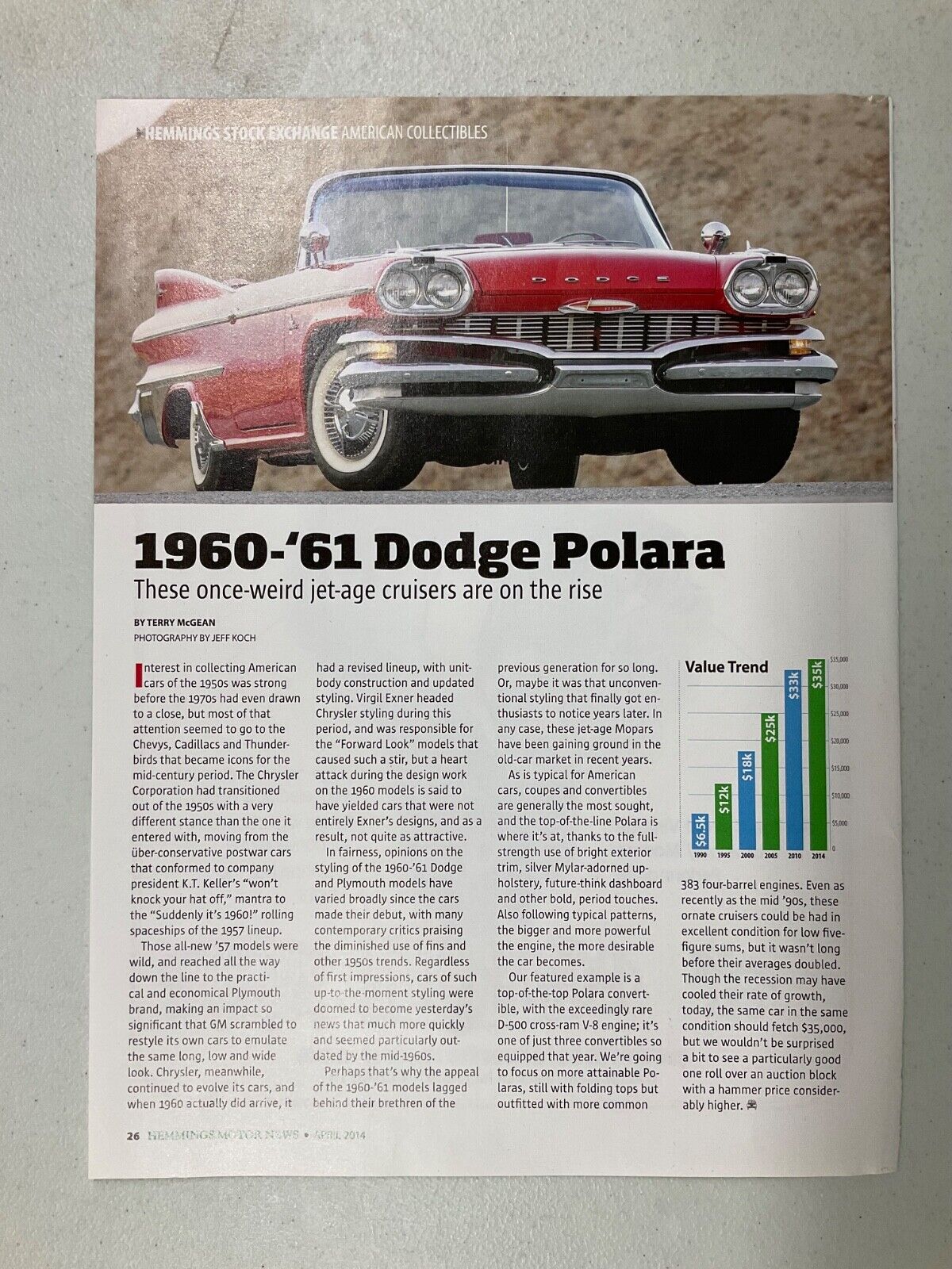 HMN 254 Article American Collectibles 1960 1961 Dodge Polara HMN 254 Article American Collectibles 1960 1961 Dodge Polara