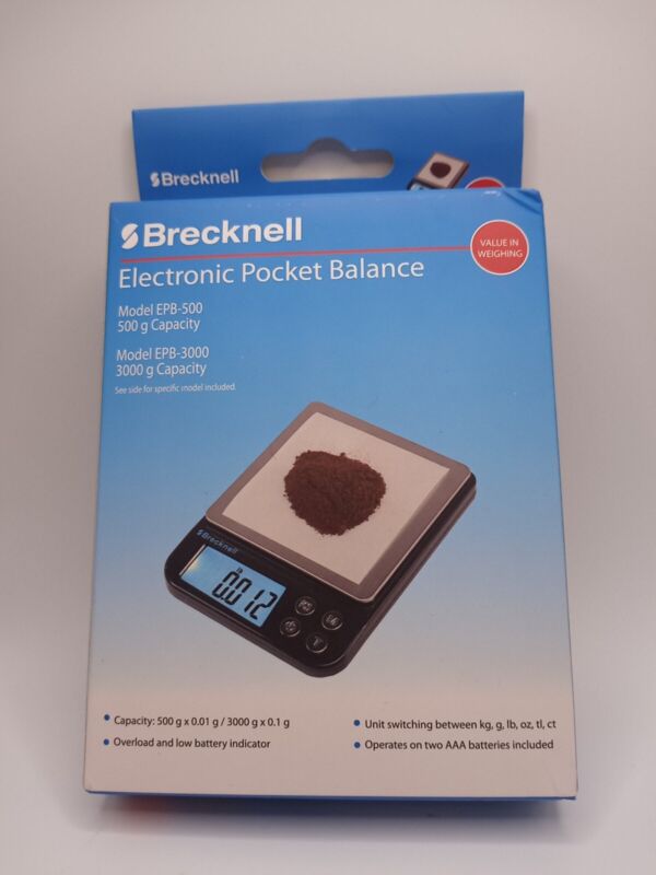 Brecknell 500 G Max Weight Model-epb500 Balance Scale Black & Silver 