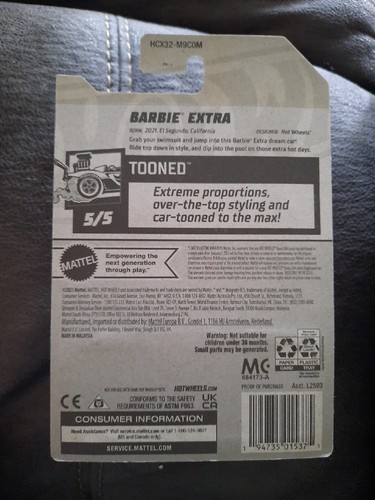 Hot Wheels Barbie Extra PINK 134/250 Tooned 5/5 New for 2022
