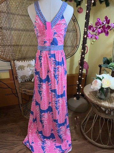 Pre-owned Lilly Pulitzer Taryn Maxi Dress Little Flamenco ? Size 8,10 In Multicolor