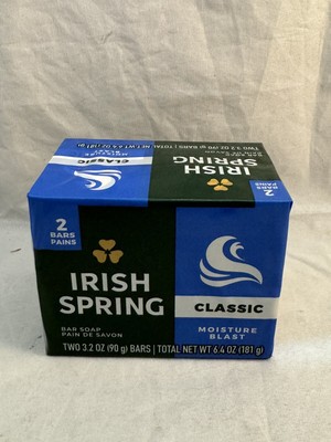 Two Pack Irish Spring Classic Aloe Mist 3.2oz Per Bar Colgate - Palmolive