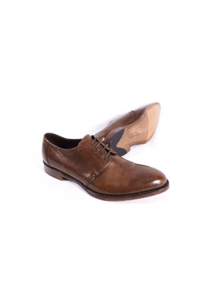 

LOAKE 1880 Мужские коричневые кожаные оксфорды Galdstone с круглым носком на блочном каблуке, Коричневый, 512159