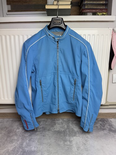 Prada Runway Racing Moto Rider Linea Rossa Bomber Y2K Jacket