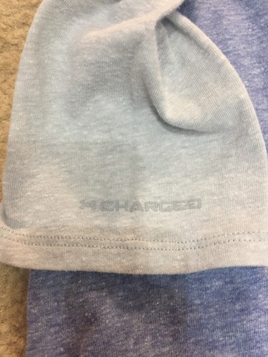 Under Armour Heatgear Fitted Charged Cotton Womens Small 3/4 Sleeve Shirt Blue