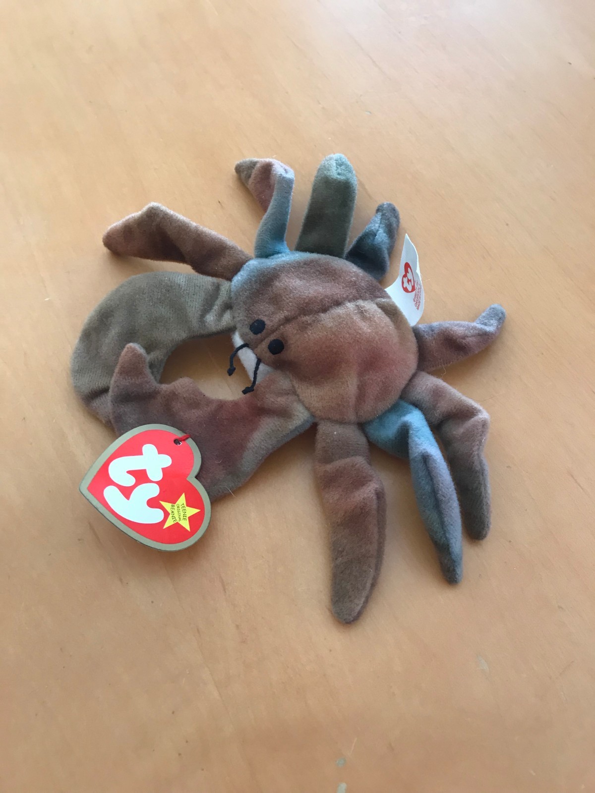 TY TEENIE BEANIE BABY CLAUDE THE CRAB 1993  WITH TAG