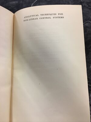 Analytical Techniques for Non-Linear Control Systems