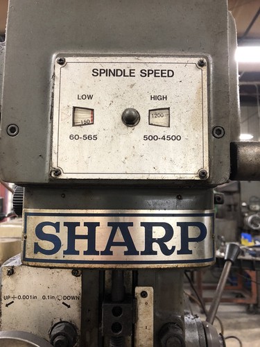 Sharp TMV Mill Working Condition, NO Vise, NO Tools 9x 54 Table