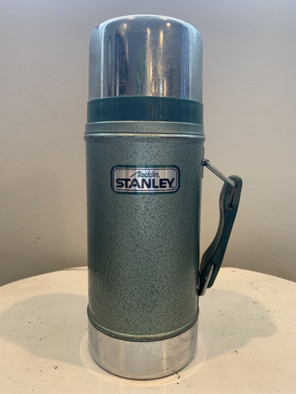 Vintage Aladdin Stanley Thermos Bottle 24oz Wide Mouth A-1350B Green 