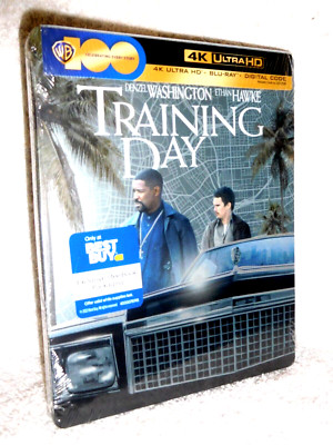 Training Day (4K/Blu-ray, 2023 STEELBOOK) Denzel Washington Ethan Hawke action