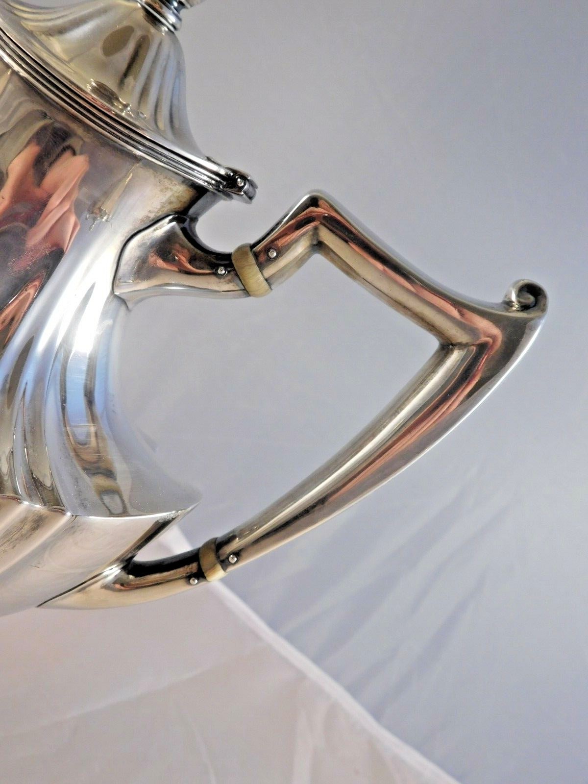 VINTAGE WHITING MFG CO STERLING SILVER TEAPOT CREAMER & SUGAR #6950