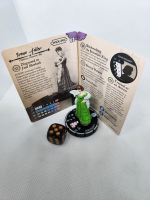 WizKids Heroclix Iconix: Irene Adler WKX-006 Sherlock Holmes Set New W/ 3 Tokens