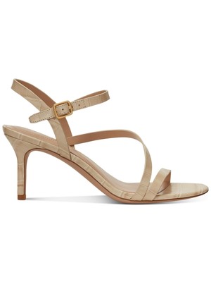 

Женские бежевые кожаные сандалии LAUREN RALPH LAUREN с крокодиловой кожей Landyn Toe Stiletto, Бежевый, 802860814002