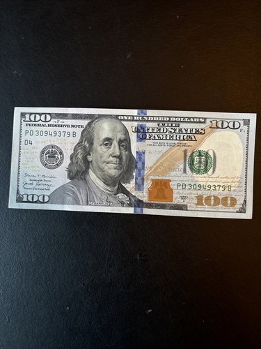 $100 bill (One Hundred Dollar Bill) - Series 2017A (Lightly Circulated)