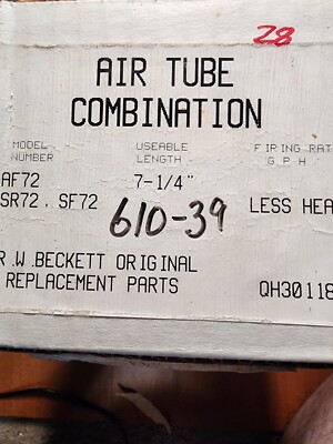 Air Tube Combination, Model Numbers AF72, SR72, SF72