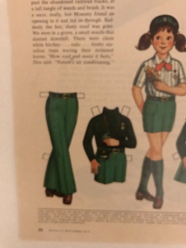 Betsy McCall Mag. Paper Doll, Betsy McCall Girl Scout in the Woods, Sept. 1973