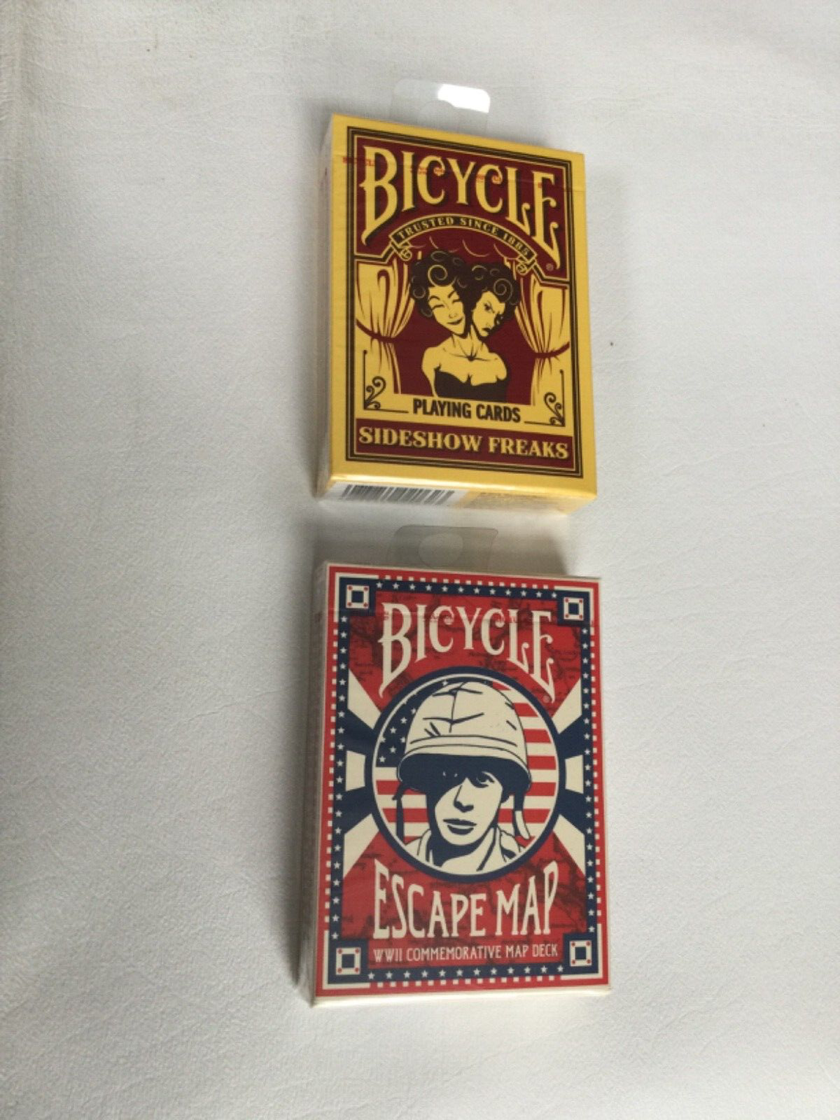 Wwii Escape Map & Sideshow Freaks Playing Cards New & Sealed