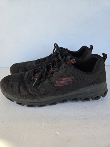本LA-3‐8 Skechers Glide-Step Fasten Up 232136 Mens Black Sneakers
