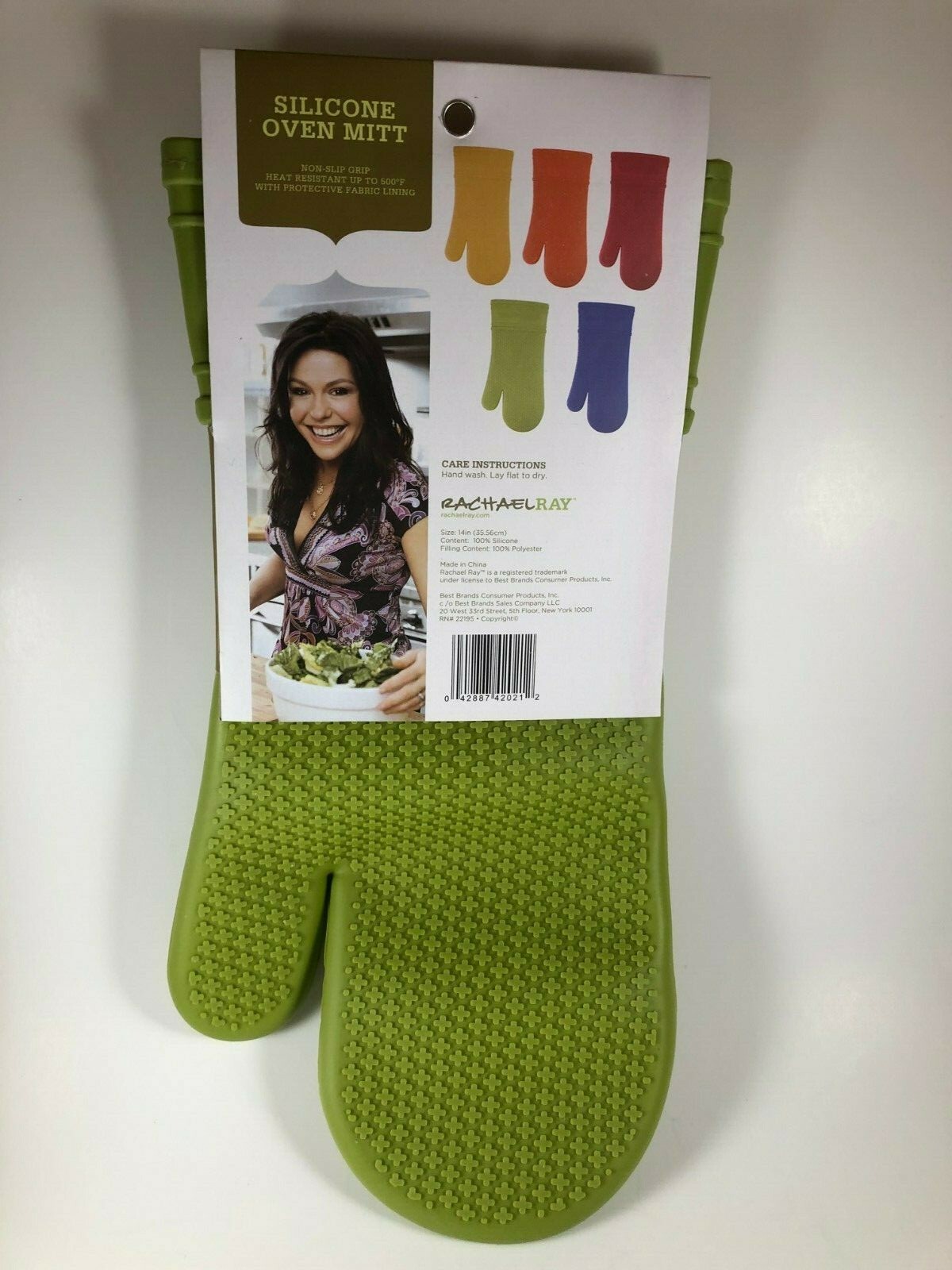 Rachael Ray Silicone Oven Mitt with Protective Fabric Lining 14in *USA Seller*