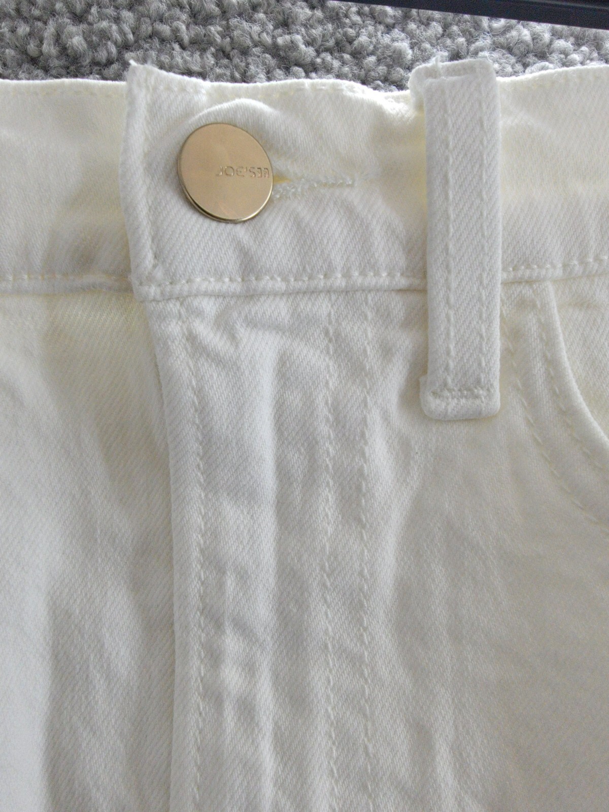Joe's Jeans The Joplin Denim Skirt Women's 24 Optic White Button Zip Closure - Picture 8 of 16