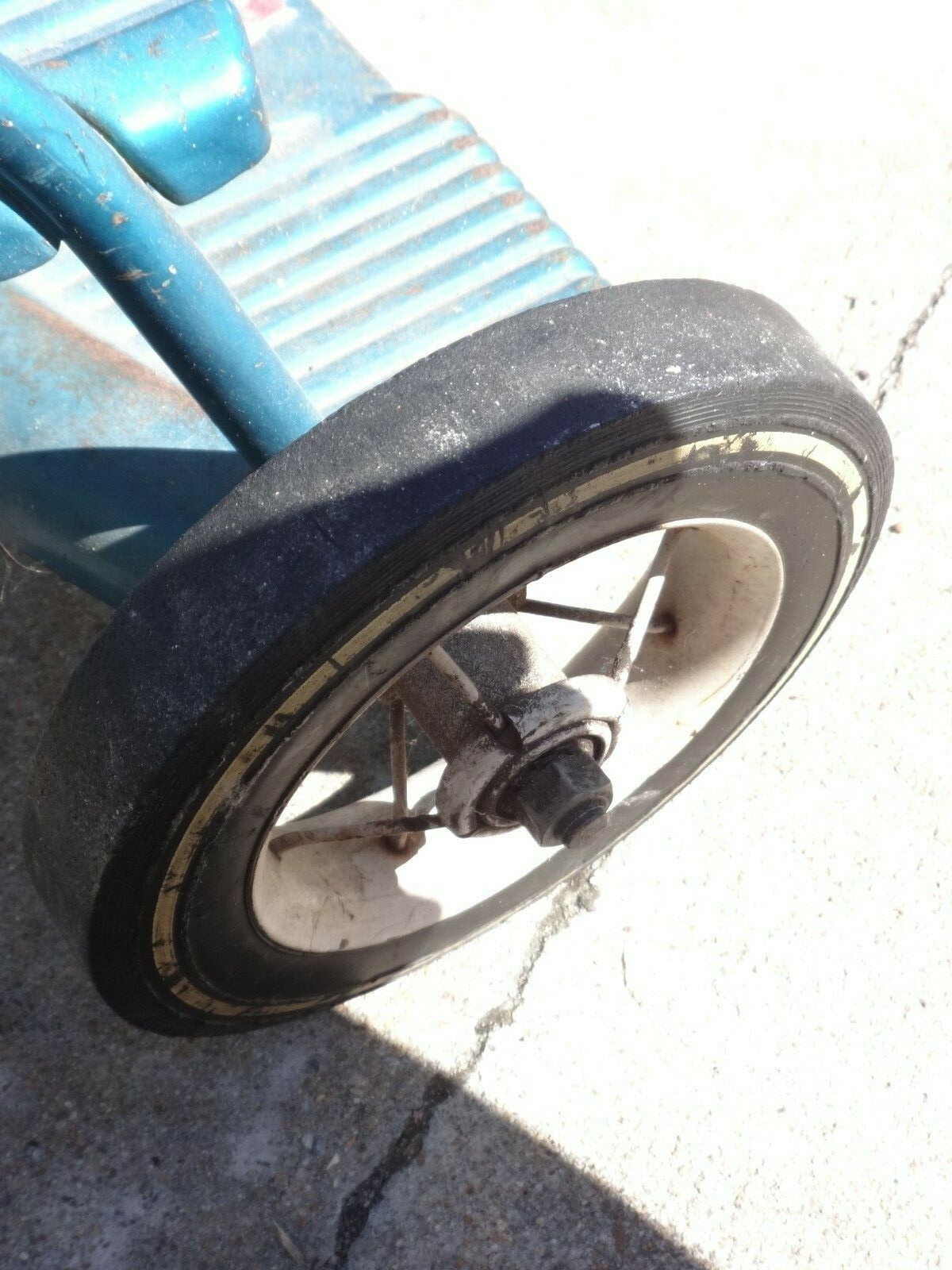 Vintage Murray Tricycle  1950s 1960s  Teal White Chrome