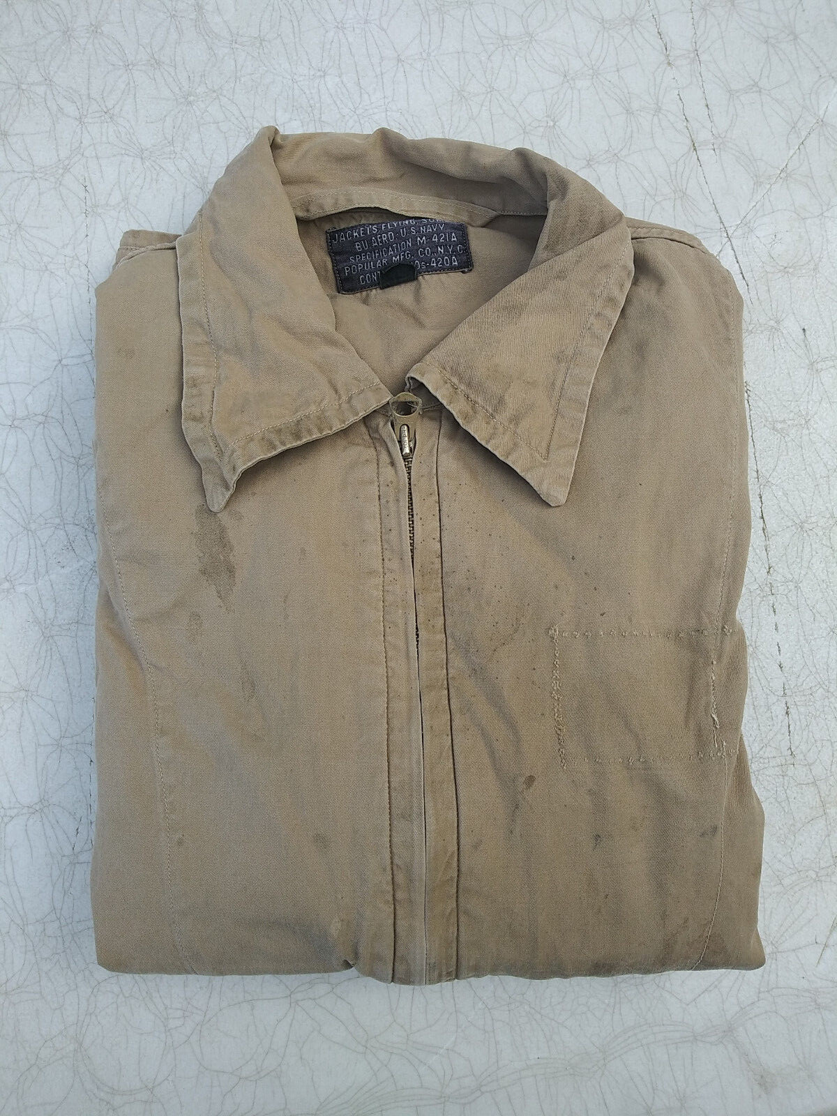 WW2 US Navy/Marine Corp M-421A Summer Flying Jacket Size 42